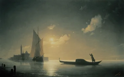 Gondoliere bei Nacht auf dem Meer, 1843